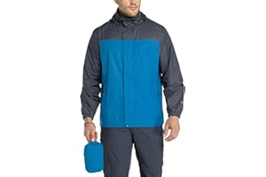 33,000ft Veste de pluie pliable avec capuche rangeable, légère et imperméable, coupe-vent, pour activité en plein air, pour homme