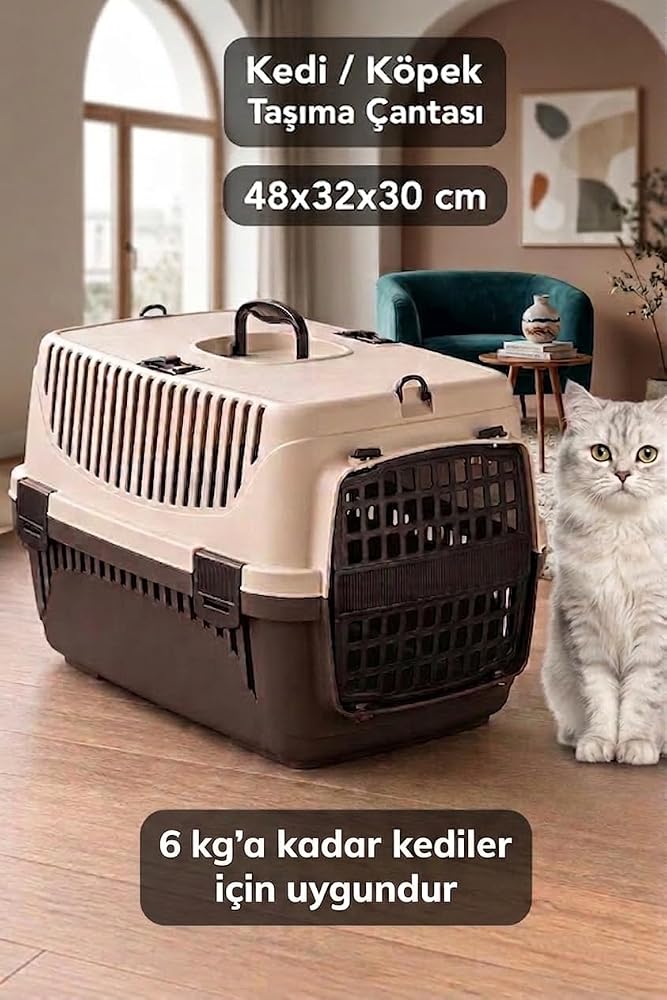 Comfort Kedi Köpek Evcil Hayvan Taşıma Çantası Orta Boy 48x32x30 cm