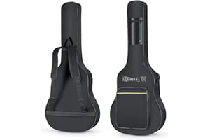 STEK Full Size Acoustic Guitar Case Guitar Bag, Waterproof Padded Protective Classical Guitar Backpack Carry Case Holder 40 41 Inches Large Guitar Carry Case Classical Guitar Gig Bag with Shoulder Straps