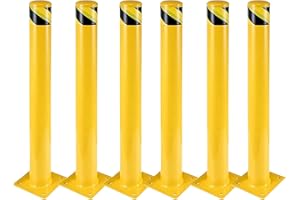 FRUYYZL Paletto del dissuasore, 91 cm Barriera Parcheggio per Parcheggio, Pilona Gialla Cepos Parcheggio per Pianificazione stradale (6pcs)