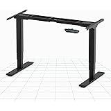 FLEXISPOT EC4B Bureau Assis Debout Électrique à 3 Colonnes 2 Moteurs Cadre de Bureau Debout Réglable en Hauteur, Panneau de C
