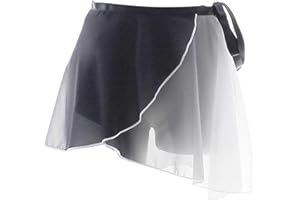 Aislor Women Asymmetric Chiffon Ballet Wrap Skirt Dance Wrap Over Scarf Skirt Skate