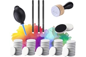 OTCRAFT 57 Pieces Mini Ink Paint Mixing Tools with Replacement Foam for Painting Art Supplies Handle Tools for Crafts, Scrapbooking Projects