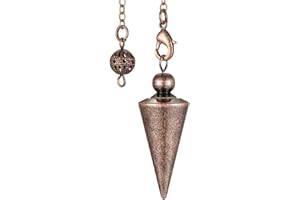 JSDDE Metal Dowsing Pendulum Copper Pendent Pendulum for Reiki Healing Divination (Bronze)
