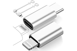 YLLZI Adattatore da Lightning a USB C per iPhone 15& Adattatore USB C a Lighting per iPhone 14/13/12, per Altri dispositivi di Tipo C, Connettore di Ricarica, Trasmissione Dati, Non per Cuffie/Audio