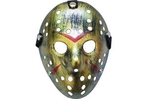 Boolavard Horror Mask Halloween-Kostüm Hockeymaske Party Cosplay Requisiten Maske