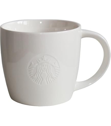 Starbucks white coffee cup, For Here series, 8 oz : Amazon.ie: Home &  Kitchen