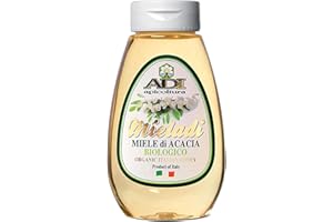 ADI APICOLTURA ADI BIO - Miele di Acacia Italiano Biologico in Formato Squeezer - Fluido e Pratico, Perfetto per Dolcificare - Made in Italy - 250g