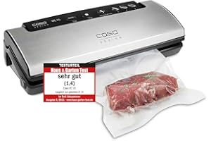 CASO VC15 - Envasadora al vacío (incluye 10 bolsas de vacío gratuitas, función de soldadura, acero inoxidable)