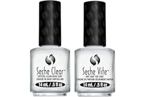 Seche Vite Dry Fast Top Coat/ Clear Crystal Base Coat Duo