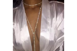 Prosy Sparkle Strass Bra Bikini Catena Argento Cristallo Petto Imbracatura Catena per il corpo Summer Beach Nightclub Gioielli Regolabile per Donne e Ragazze