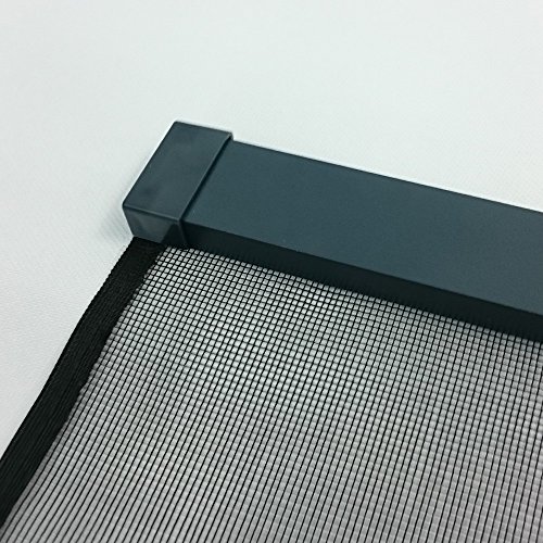 Magnetischer Türvorhang 100 x 220 cm mit ALU Klemmleiste Fliegengitter Lamellen aus Polyester Insektenschutz Vorhang für Türen - 7