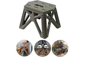 Sbomi Hocker Klappbar für Kinder & Erwachsene,Campinghocker,Tritthocker aus Kunststoff,Faltbar Küchenhocker Klapptritt Bad, Tragbarer Klapphocker für Küche, Bad und Wohnzimmer (23.5 cm hoch-Grau)