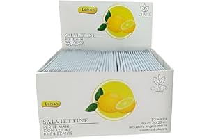 COSE DA CASA 50 Salviettine Igienizzanti Mani Salviette Monodose Igieniche Monouso al Limone singole ideali per ristoranti, laboratori e uso professionale