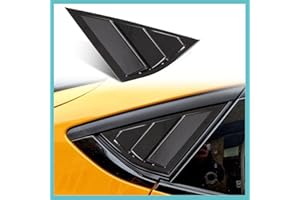 ‎AOSKONOLOGY AOSKonology Für Mustang Mach E Quarter Seitenfenster Schaufel Lamellen Abdeckung Fenster Visier Abdeckung ABS (V2 Glossy Black)