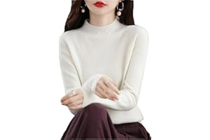 Zozogag Damen-Strickpullover Aus Merinowolle Und Kaschmir Mit Rollkragen, Langärmlig, Pullover, Oberteil