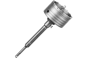 SALI Scie Cloche Beton Couronne de Forage 100mm SDS Plus M22 Filetage Couronne Carotteuse Foret Tige 220mm Foret Pour Scie Murale Set de Scies Cloche pour Maçonnerie Pierres Naturelles Grès Marbre