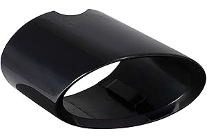 L & P CAR DESIGN L&P A311 osłona rury wydechowej, owalna, czarna, stal nierdzewna, polerowana, chromowana, kompatybilna z serii 3 E90, E91, E92, E93, LCI, Facelift, Plug Play, osłona rury wydechowej, OEM 18307618463, 18302163710, 18307618464