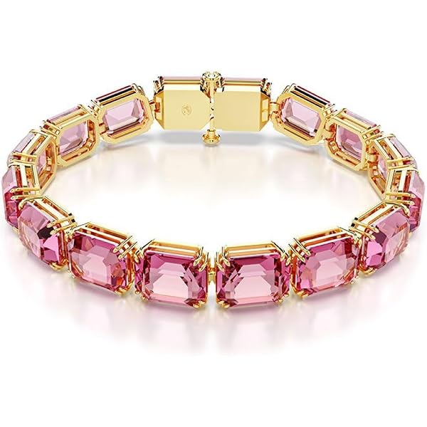 Bracciale Tamaris TJ-0008-B-21 In Acciaio Inox Oro, Con Ciondoli A Fiore E Zirconi, Lunghezza 21 Cm