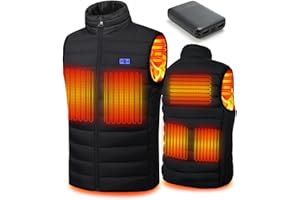 Unzipp Chaleco Calefactable, Chaleco Calentador Para Hombres Y Mujeres Con Bateria, 3 Temperaturas Ajustables,Lavable Para Calor Interior, Actividades Al Aire Libre