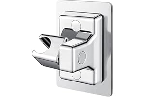 Diyxisk Soporte Ducha,1 Pcs Soporte Para Alcachofa,Ajustable Sin Taladro 360 Pared Adhesivo（Plata）