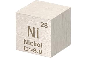 PATIKIL Nickel Cube, 10mm Ni Density Cube High Density Element Cube Unique Metal Cube Periodic Table of Elements Collections Lab Experiment Teacher Scientific Classes