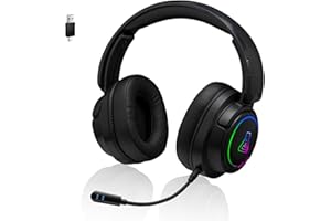 The G-Lab - Korp Iridium - Casque Gaming Sans Fil 2.4GHz & Bluetooth, Audio Haute Qualité, Micro Détachable, Autonomie 45H, RGB, Oreillettes Similicuir - Casque gaming PS5,PS4,PC, SWITCH, ANDROID, IOS