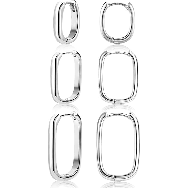 Boucles D’oreilles Créoles En Argent Sterling 925 Cercle Boucles