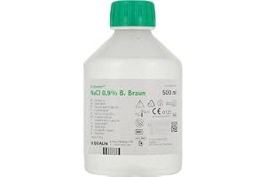 B. Braun NaCl 0,9% – 500 ml – Isotonisk Saltlösning – Steril Saline Solution för Näsa och Sår – Koksaltlösning för Baby och Vuxna – För Nässköljning och Sårvård