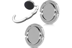 PIQIUQIU 2X Crochet de Sac à Main,Accroche Sac Pliable en métal - Porte-Sac pour Table ou Bureau Suspension Jusqu'à 3KG