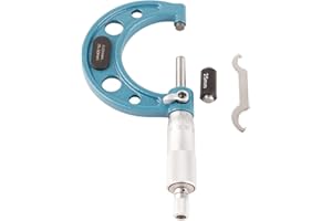 ESTINK Outside Micrometer, 25-50mm External Micrometer Stainless Steel High Accuracy Thickness Measuring Tool with Wrench and Plastic Box 0.01mm Accuracy