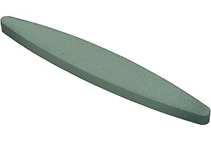 IHIGOGOFA Piedra de Afilar Grano 180, Piedra Afilar Ovalada 23 cm, Afilador de Cuchillos para herramientas de jardín Cuchillos de cocina Cinceles Hachas (Verde oscuro)