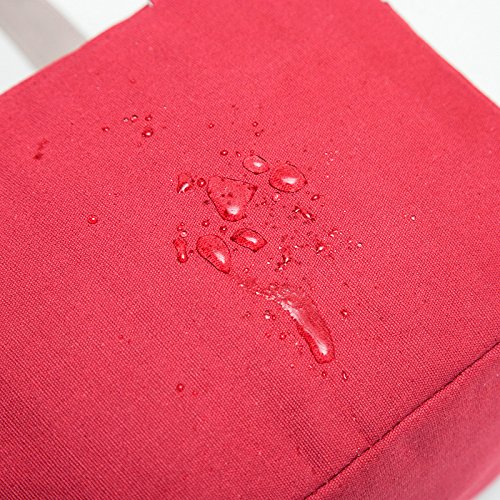 iSuperb Wasserdicht Kühltasche Mtagessen Tsche Isoliert Lunch Taschen Lunch Bag Cooler Bag für Arbeit und Schule 19.5x24x12.5cm (Rot) - 7