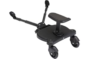 Fillikid Basic Buggy Board Exclusiv, Filliboard Mitfahrbrett nutzbar von 2-5 Jahre, Rollbrett Universell für alle gängigen Kinderwagen & Buggy, Kiddyboard mit abnehmbaren Sitz