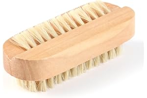 QOCO Wooden Nail Brush for Cleaning Nails Fingernail Double Sided Brushes Bristles Scrubbing Cleaner Tool Brush Wood Scrub for Men Women Adult Kid Hand Foot Nails Scrubber