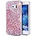 Produktbild Für Samsung Galaxy S7 Edge Hülle Glitzer,Galaxy S7 Edge Hülle Transparent Hart Liquid Case,EMAXELERS Glitzer Flüssig Hülle für Galaxy S7 Edge,Galaxy S7 Edge Hülle Blumen,Samsung Galaxy S7 Edge Hülle Clear,Galaxy S7 Edge Hülle Crystal,Galaxy S7 Edge Hülle Bling Diamant Sparkly Flüssig Flowing Liquid 3D Transparent Hart Rückseite Handytasche Hülle Schale Etui Tasche Case Cover Haut Schale für Samsung Galaxy S7 Edge,Red Diamonds