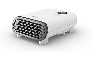 Olimpia Splendid Caldo Duo Thermoventilateur double installation (table ou mur), jusqu'à 2000 W, chauffage avec ventilateur, protection IP21, détecteur d'ouverture de fenêtre, Eco Mode et écran