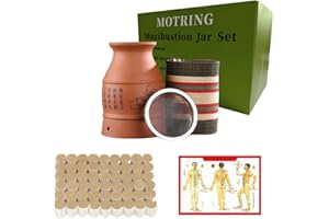 MOTRING Moxibustion Purple Sand Pot Moxa Sticks Holder Portable Scraping Cup Tool Set