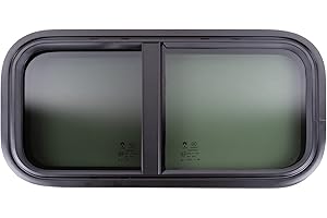 JWS Fenêtre latérale de caravane teintée - Fenêtre coulissante - Protection contre les insectes - Fenêtre latérale de caravane : 1000 x 400 mm