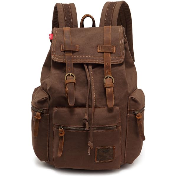 Ruzioon Vintage Buffalo Leather Backpack - 17" Handcrafted Travel & Laptop Bag With Multiple Pockets For Men & Women - View #8