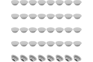 PATIKIL 10mm Diamètre Bouchon de Trou en Silicone, 40 Pcs Capuchon Protection Rond à Encliquetage pour Bouton Meuble pour 10-10.5mm de Trou pour Trou Cylindre Cloison d'Étanchéité, Gris