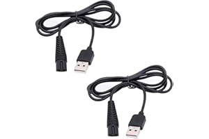 VULCYXA 2 x ładowarka kompatybilna z Braun Golarka elektryczna serii 9, 7, 5, 3, 1, ładowarka kompatybilna z Braun Silk Epil 7, 5, 3 i Plus, wymienny adapter 12 V, kabel zasilający USB 1 m