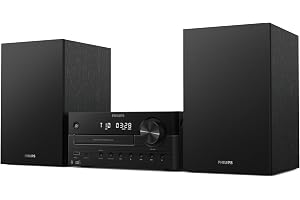 TAM4555M2 Micro Hi-Fi-system – 100 W, basreflexhögtalare, DAB+/FM, CD, USB, Audio-in, Bluetooth 5.4, Auracast, fjärrkontroll, digitala ljudförinställningar, ekoförpackning