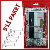 Penkid Kablolu Pvc Pencere Kilidi, 5'Li Set