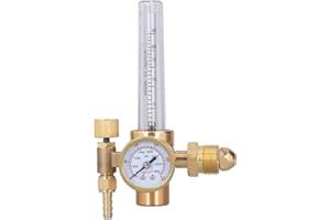 Artillery Riduttore di Pressione Argon, OBC-191 Y Regolatore di Gas Saldatore in Ottone 0-3500 PSI, 0-25LPM Bombola Argon per Mig Tig