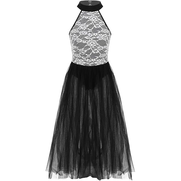 Robe De Danse Classique Fille - Justaucorps Dentelle Asymétrique - Pour Ballet, Jazz, Moderne - Taille 6-16 Ans