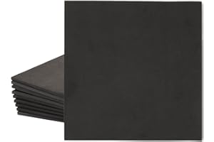 BRIGHT CREATIONS Hojas de Espuma EVA negra de 5mm, Paquete de 10 cuadrados de espuma para manualidades, disfraces, proyectos de bricolaje, 24,4 cm x 24,4 cm cada una