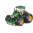 siku 6735, John Deere 7290R-traktor, grön, metall,plast, 1:32, Fjärrstyrd, Styrs med app via bluetooth, Dubbeldäcken kan tas 