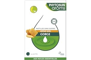 PHYTOSUN AROMS Phytosun Arôms - Pastilles Sans Sucres Gorge aux Huiles Essentielles - Arôme Miel - 24 Pastilles à sucer