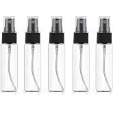 UOOOM 5pcs 30ml Beauty Transparent Plastic Atomizer Empty Spray Bottle Thin Mist Bottle Set